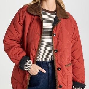 Alex Mill Red Quin Quilted Jacket XS